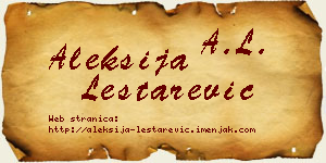 Aleksija Leštarević vizit kartica